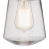 Kichler Lyndon 9.5" 1 Light Pendant with Clear Seeded Glass Brushed Aluminum view 3