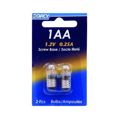 Dorcy 41-1659 1AA - 1.2V 0.25A Krypton Screw Base Replacement Bulb, 2-Pack