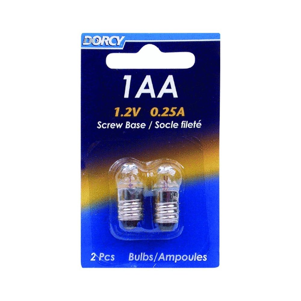 Dorcy 41-1659 1AA - 1.2V 0.25A Krypton Screw Base Replacement Bulb, 2-Pack