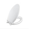 KOHLER K-4636-0 Cachet Elongated, Grip-Tight Bumpers, Quiet-Close Release Hinges, Quick-Attach Hardware, No Slam Toilet Seat, White view 1