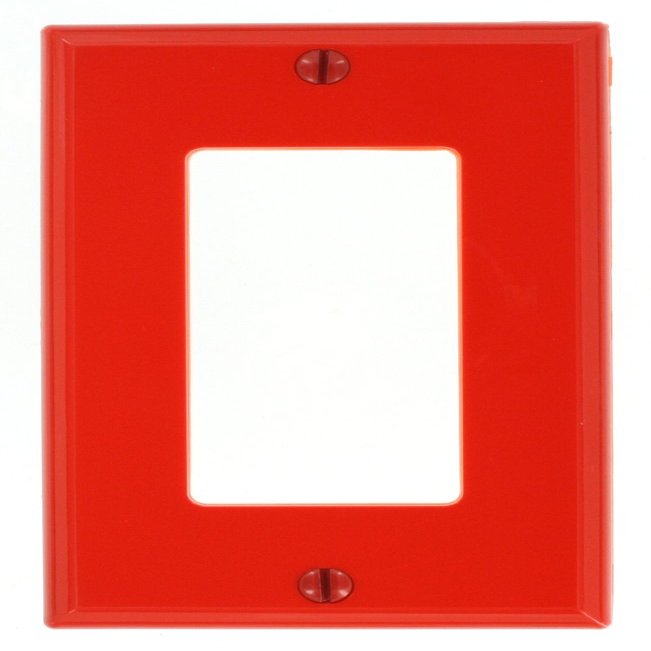 Leviton 1-Gang Decora/GFCI Wallplate, Thermoplastic Nylon, 80401-NR, Red