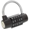 WordLock 63-millimeter Resettable Choose Your Own Word 5-dial Hardened Steel Shackle Combination Padlock - 100,000 Choices, Black | 128276 view 1