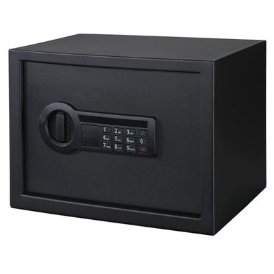 Stack-On Personal Safe with Electronic Lock Home or Office Safe with Interior Light, Backup Key, and Foam-Padded Shelf