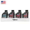Pit Posse 305 Four Quart Oil Can Rack Holder 23" Caddy Wall Hanger Aluminum Shelf - Made in USA - Holds 4 Quarts of Motor Engine Oil - Enclosed Race Trailer Shop Garage Storage Organizer (Silver) view 2