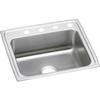 Elkay Lustertone Classic LRAD2521553 Single Bowl Drop-In Stainless Steel ADA Sink view 1