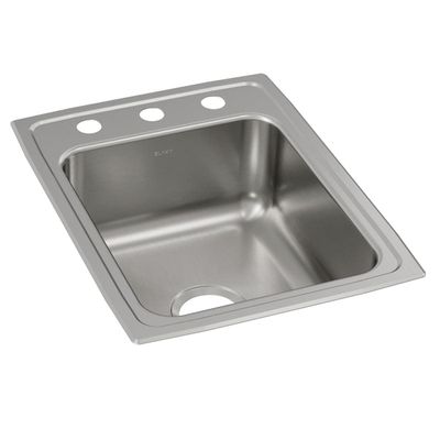 Elkay LRAD1722553 Lustertone Classic Single Bowl Drop-in Stainless Steel ADA Sink
