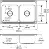 Elkay LR33191 18 Gauge Stainless Steel 33" x 19.5" x 7.625" Double Bowl Top Mount Kitchen 1 Hole Sink view 2