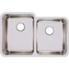 Elkay ELUH3120R Lustertone Classic Offset Double Bowl Undermount Stainless Steel Sink view 1