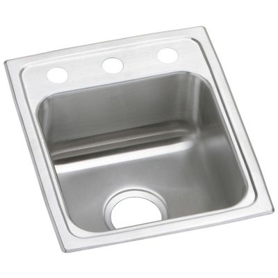 Elkay Celebrity PSR15173 Single Bowl Top Mount Stainless Steel Bar Sink
