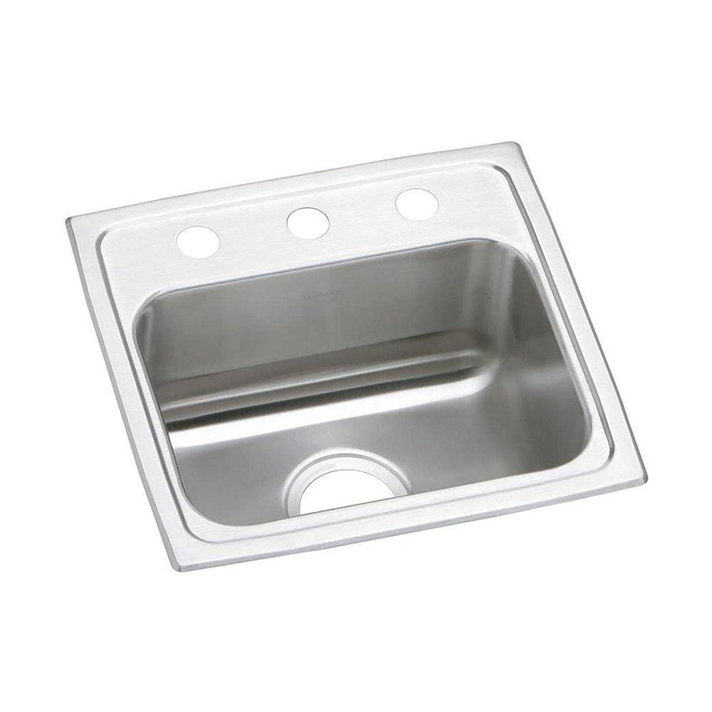 Elkay PSR17161 1-Hole Gourmet 16-Inch x 17-Inch Single Basin Drop-Inch Stainless Steel Kitchen Sink
