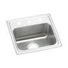 Elkay PSR17161 1-Hole Gourmet 16-Inch x 17-Inch Single Basin Drop-Inch Stainless Steel Kitchen Sink view 1