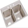 Elkay LR25193 Lustertone Classic Equal Double Bowl Stainless Steel Drop-in Sink, 1.5 view 1