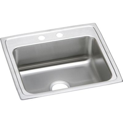 Elkay Lustertone LRAD2219653 Single Bowl Top Mount Stainless Steel ADA Sink