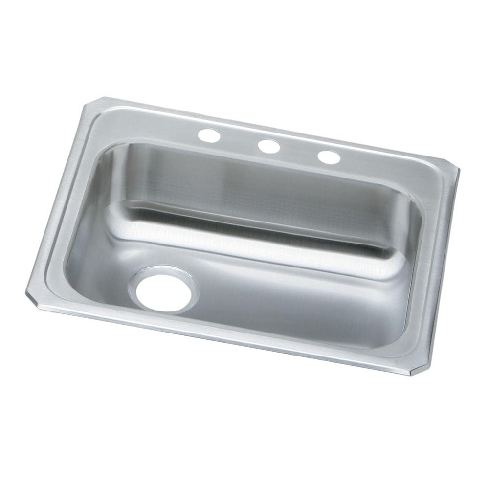 Elkay GECR2521L1 1-Hole Gourmet 21-1/4-Inch x 25-Inch Single Basin Drop-In Stainless Steel Kitchen Sink