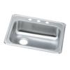 Elkay GECR2521L1 1-Hole Gourmet 21-1/4-Inch x 25-Inch Single Basin Drop-In Stainless Steel Kitchen Sink view 1