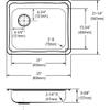 Elkay GECR2521L1 1-Hole Gourmet 21-1/4-Inch x 25-Inch Single Basin Drop-In Stainless Steel Kitchen Sink view 2