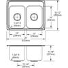 Elkay DLR2519103 Gourmet Kitchen Sink Lustrous Satin Stainless Steel Top Mount 3 Holes view 3