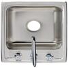 Elkay LH1720C 18 Gauge/17" x 20" x 7.62" Stainless Steel Single Bowl Top Mount Bathroom Sink Kit view 2