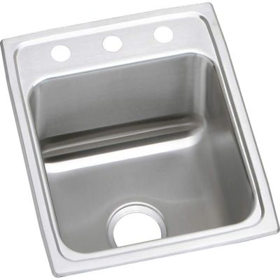 Elkay Lustertone Classic LRAD1720551 Single Bowl Drop-In Stainless Steel ADA Sink