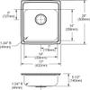 Elkay Lustertone Classic LRAD1720551 Single Bowl Drop-In Stainless Steel ADA Sink view 2