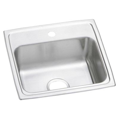 Elkay PSR19181 1-Hole Gourmet 18-Inch x 19-Inch Single Basin Drop-Inch Stainless Steel Kitchen Sink