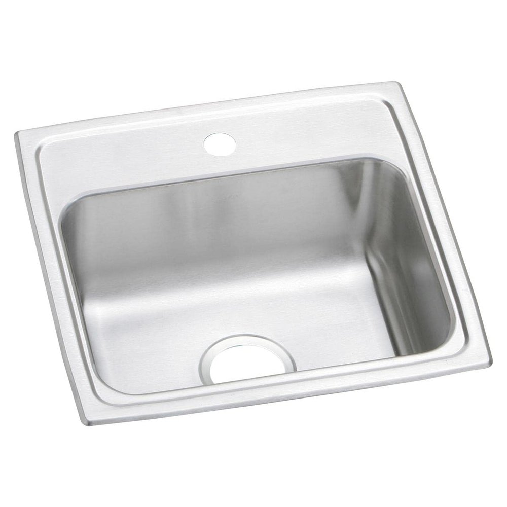 Elkay PSR19181 1-Hole Gourmet 18-Inch x 19-Inch Single Basin Drop-Inch Stainless Steel Kitchen Sink