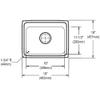 Elkay PSR19181 1-Hole Gourmet 18-Inch x 19-Inch Single Basin Drop-Inch Stainless Steel Kitchen Sink view 2