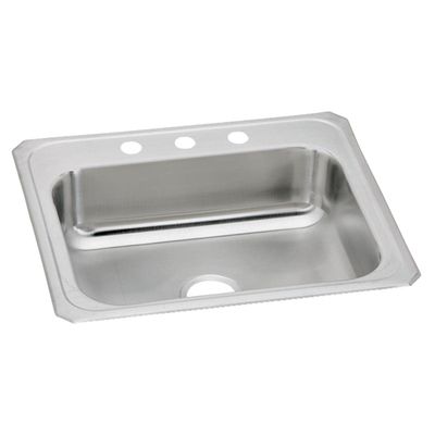 Elkay CR31220 Gourmet Single Basin Drop-In Stainless Steel Kitchen Sink, 22-Inch x 31-Inch