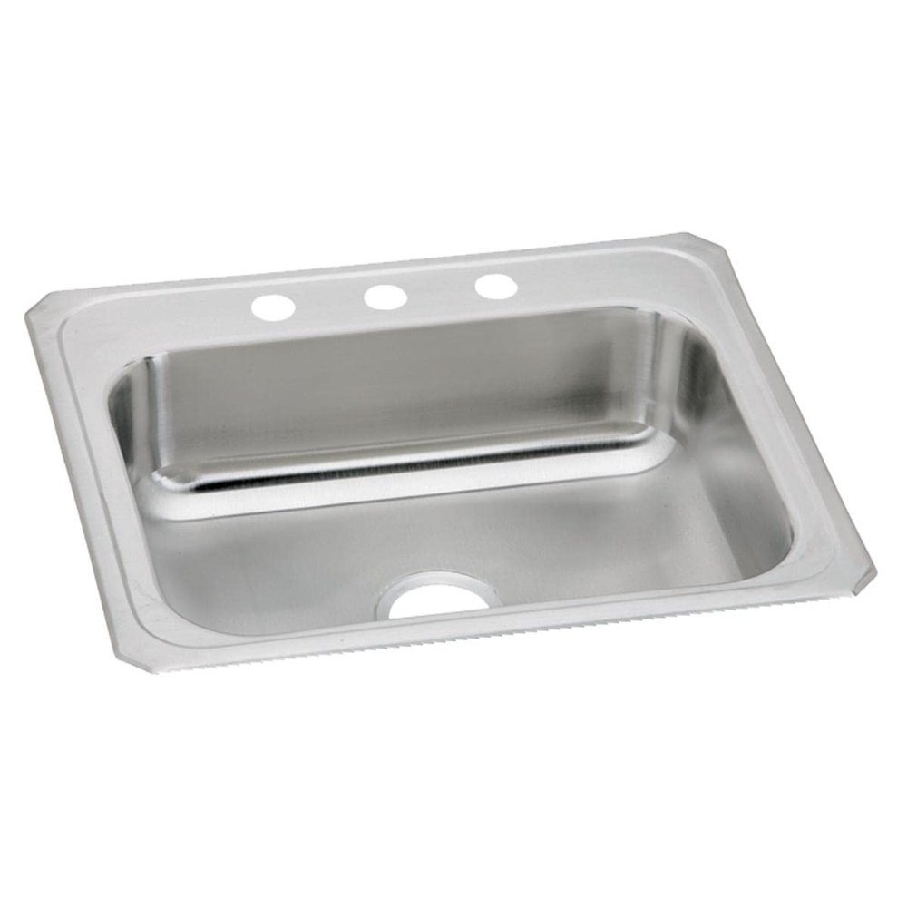 Elkay CR31220 Gourmet Single Basin Drop-In Stainless Steel Kitchen Sink, 22-Inch x 31-Inch