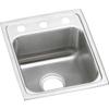 Elkay Lustertone LRAD1517603 Single Bowl Top Mount Stainless Steel ADA Sink view 1