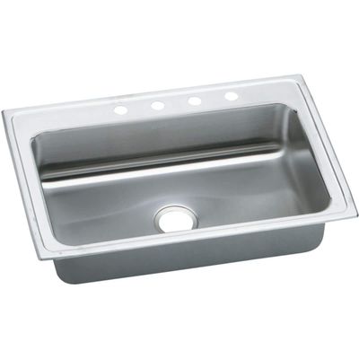 Elkay PSRS33221 Pacemaker Stainless Steel 33" x 22" x 7-1/4" Single Bowl Top Mount Sink