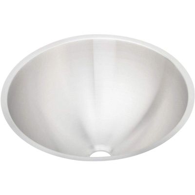 Elkay ELUH16 18 Gauge Stainless Steel 18.375" x 8" Single Bowl Under Mount Bathroom Sink, 24", Silver
