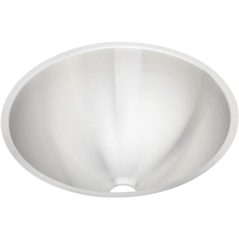 Elkay ELUH16 18 Gauge Stainless Steel 18.375" x 8" Single Bowl Under Mount Bathroom Sink, 24", Silver