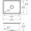 Elkay brand DLFR251910 Lustertone Deep Bowl Single Basin Kitchen sink view 2
