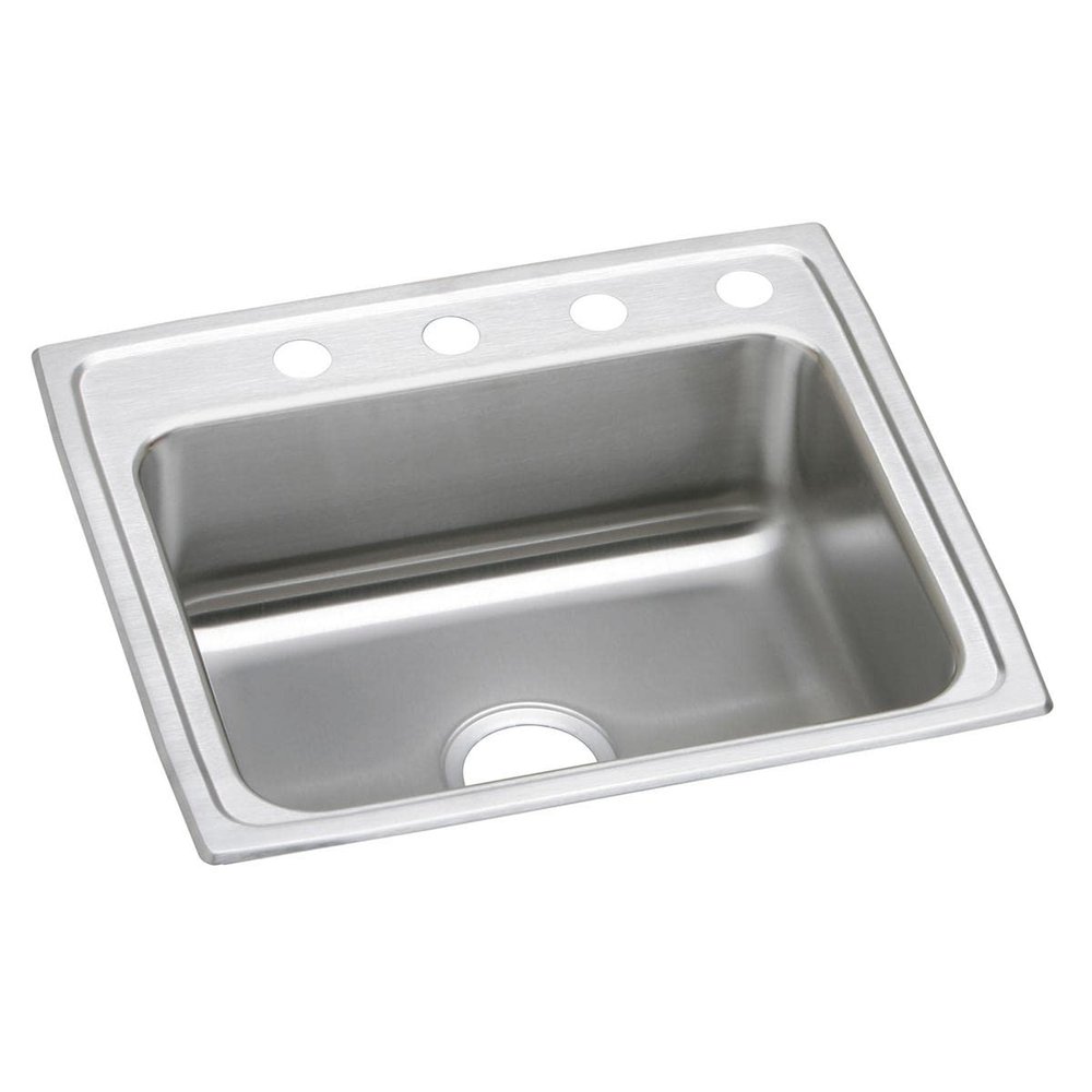 Elkay PSR25214 4-Hole Gourmet Pacemaker 25" x 21-1/4" Single Basin Top-Mount Stainless Steel Kitchen Sink