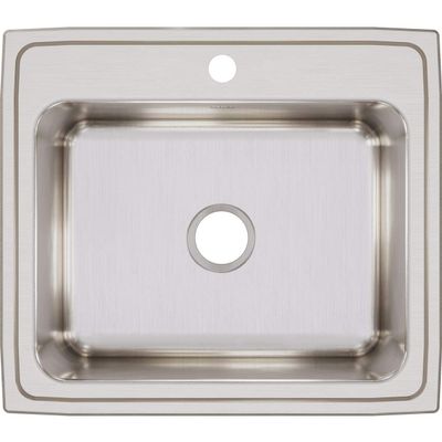 Elkay Lustertone DLR2522101 Single Bowl Top Mount Stainless Steel Sink, 30