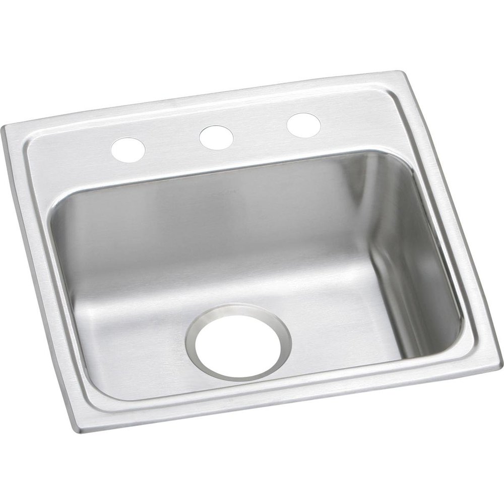 Elkay Lustertone LRAD1919603 Single Bowl Top Mount Stainless Steel ADA Sink