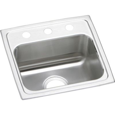 Elkay Lustertone Classic LRAD1716553 Single Bowl Drop-In Stainless Steel ADA Sink