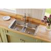 Elkay Drop-In Sink, Drop-In Mount, 3 Hole, 13-1/2" x 16", Lustrous Highlighted Satin LR33223-1 Each view 2