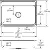 Elkay PSR31224 Pacemaker 20 Gauge/31" x 22" x 7.125" Single Bowl Top Mount Kitchen 4 Faucet Holes Sink, Stainless Steel view 4