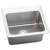 Elkay DLR2522122 2 Hole Gourmet Lustertone Single Basin Top-Mount Kitchen Sink, 15-3/4" x 25", Stainless Steel view 1