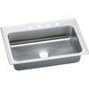 Elkay PSRS33223 3-Hole Gourmet Pacemaker 33" x 22" Single Basin Top-Mount Kitchen Sink, Stainless Steel view 1