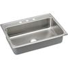 Elkay LR31221 18 Gauge Stainless Steel 31" x 22" x 7.625" Single Bowl Top Mount Kitchen Sink 1 Hole view 1