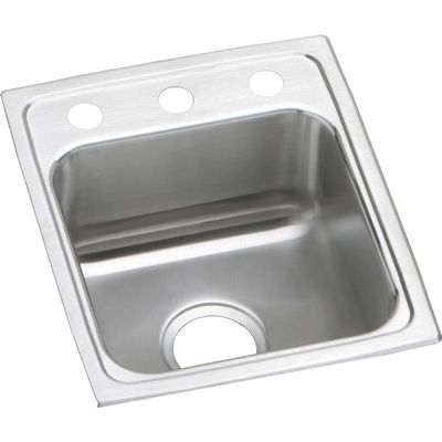 Elkay Lustertone LRAD1517552 Single Bowl Top Mount Stainless Steel ADA Sink