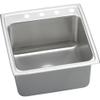 Elkay DLR2222104 4-Hole Gourmet Single Basin Drop-In Stainless Steel Kitchen Sink, 22-Inch x 22-Inch view 1