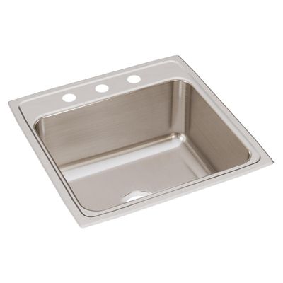 Elkay DLR2222103 Lustertone Classic Single Bowl Drop-in Stainless Steel Sink