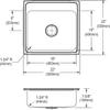 Elkay Lustertone Classic LR22224 Stainless Steel Single Bowl Drop-in Sink view 3