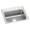 Elkay PSR25212Elkay 20 Gauge Stainless Steel 25" x 21.25" x 7.5" Single Bowl Top Mount Kitchen Sink 2 Faucet Holes view 1