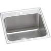 Elkay DLR2222121 1-Hole Gourmet Single Basin Drop-In Stainless Steel Kitchen Sink, 22-Inch x 22-Inch view 1
