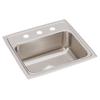 Elkay LR19183 Lustertone Classic Stainless Steel 19" x 18" x 7-5/8", Single Bowl Drop-in Sink, 1.5 view 1